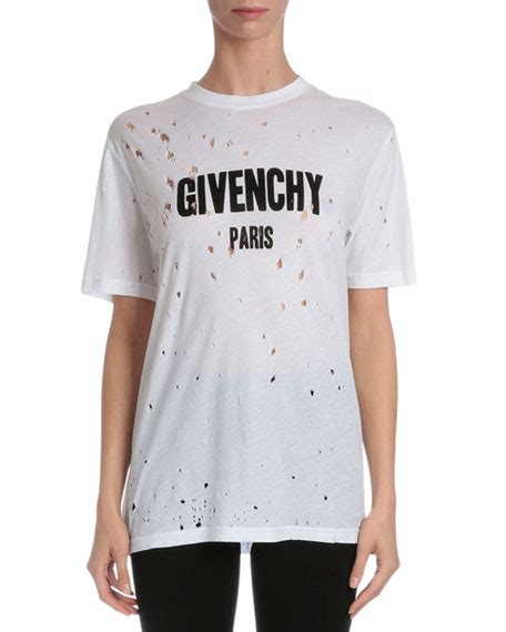 givenchy star t shirt women& 39|Givenchy distressed t shirt.